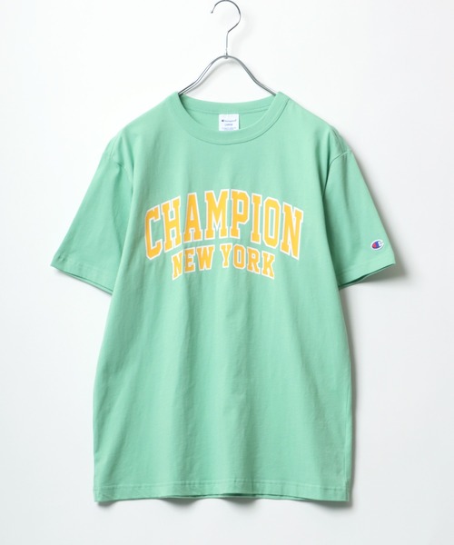 Champion（チャンピオン）の「Champion（チャンピオン）カレッジロゴ半袖Tシャツ（Tシャツ/カットソー・メンズ・ホワイト/ブラック/ネイビー/グレー/ライトグリーン・M/L/XL）」の4枚目の写真