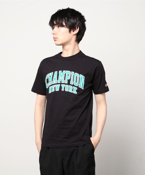 Champion（チャンピオン）の「Champion（チャンピオン）カレッジロゴ半袖Tシャツ（Tシャツ/カットソー・メンズ・ホワイト/ブラック/ネイビー/グレー/ライトグリーン・M/L/XL）」の11枚目の写真
