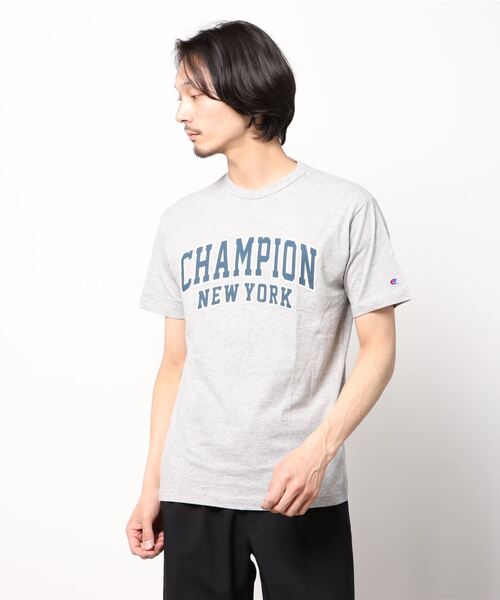 Champion（チャンピオン）の「Champion（チャンピオン）カレッジロゴ半袖Tシャツ（Tシャツ/カットソー・メンズ・ホワイト/ブラック/ネイビー/グレー/ライトグリーン・M/L/XL）」の14枚目の写真