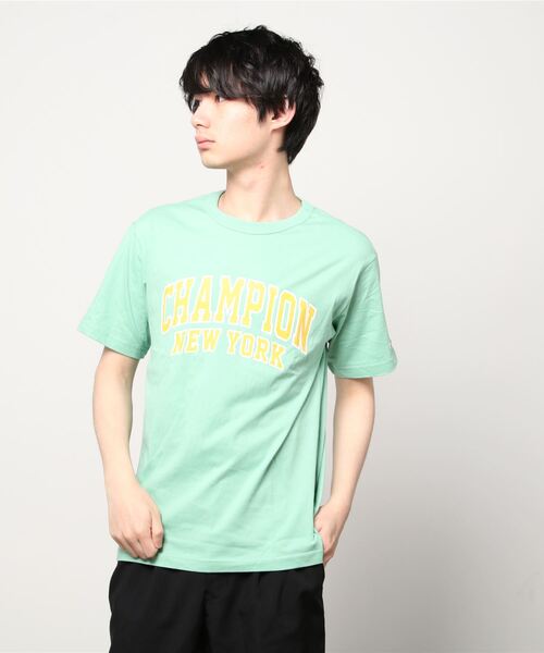 Champion（チャンピオン）の「Champion（チャンピオン）カレッジロゴ半袖Tシャツ（Tシャツ/カットソー・メンズ・ホワイト/ブラック/ネイビー/グレー/ライトグリーン・M/L/XL）」の17枚目の写真