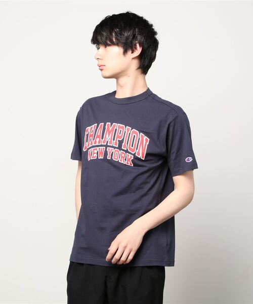 Champion（チャンピオン）の「Champion（チャンピオン）カレッジロゴ半袖Tシャツ（Tシャツ/カットソー・メンズ・ホワイト/ブラック/ネイビー/グレー/ライトグリーン・M/L/XL）」の20枚目の写真