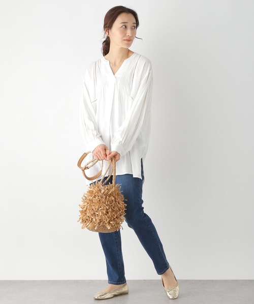 LEPSIM（レプシィム）の「レースブラウスチュニック　260477（シャツ/ブラウス・レディース・ブラック/オフホワイト・FREE）」の3枚目の写真