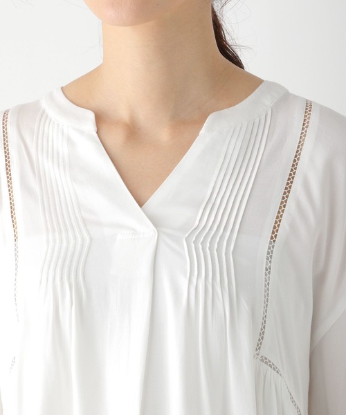 LEPSIM（レプシィム）の「レースブラウスチュニック　260477（シャツ/ブラウス・レディース・ブラック/オフホワイト・FREE）」の8枚目の写真