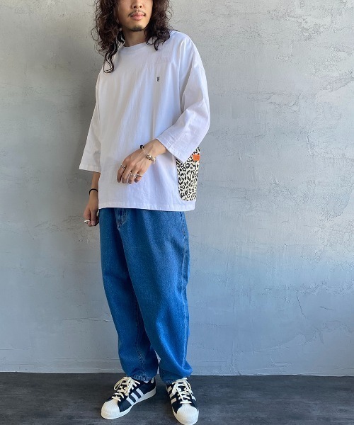 UNIVERSAL OVERALL（ユニバーサルオーバーオール）の「[UNIVERSAL OVERALL/ユニバーサルオーバーオール] 別注 7分袖 カバーオールTシャツ（Tシャツ/カットソー・レディース・ブラック/グリーン/グレー/オレンジ/ホワイト・M/S/L）」の18枚目の写真