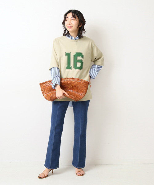 IENA（イエナ）の「LIEN Numberling 16 Tシャツ（Tシャツ/カットソー・レディース・ホワイト/グレー/グリーン系その他・FREE）」の20枚目の写真