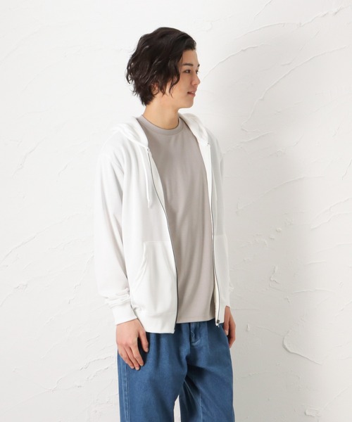 NAVY(ネイビー)の「裏毛無地カラージップアップパーカー(パーカー・メンズ・ホワイト/ブラック/ブルー/グレー/グリーン/イエロー/パープル/オレンジ・L/XL/M)」の21枚目の写真