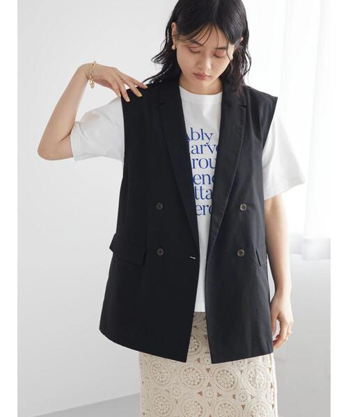 AMERICAN HOLIC（アメリカンホリック）の「ジレベスト（ベスト・レディース・ブラック/ライトベージュ・M/L）」の11枚目の写真