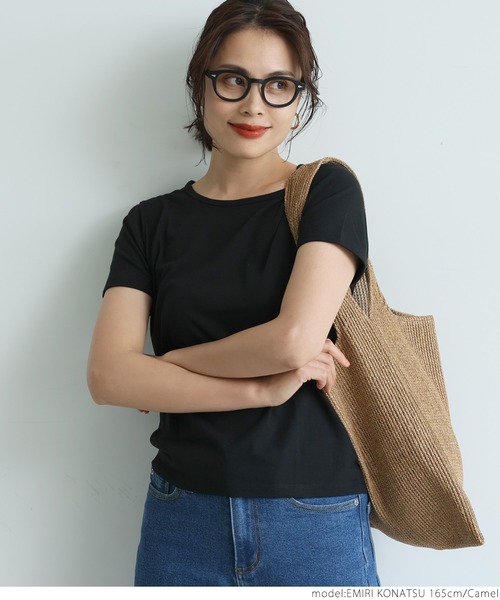 coca（coca）（コカ）の「夏素材メッシュバッグ（トートバッグ・レディース・キャメル/ライトベージュ・ONE SIZE）」の6枚目の写真