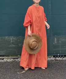 CORNERS | CORNERS by KR コットン刺繍レースボリュームスリーブワンピース(シャツワンピース)