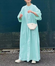 CORNERS | CORNERS by KR コットン刺繍レースボリュームスリーブワンピース(シャツワンピース)