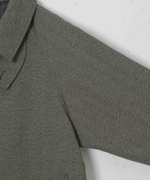 Alcindor Materials（アルシンダーマテリアルズ）の「Imitation tweed bal collar coat/イミテーションツィードバルカラーコート（ステンカラーコート・メンズ・ブラウン/グレー・MEDIUM/LARGE）」の13枚目の写真
