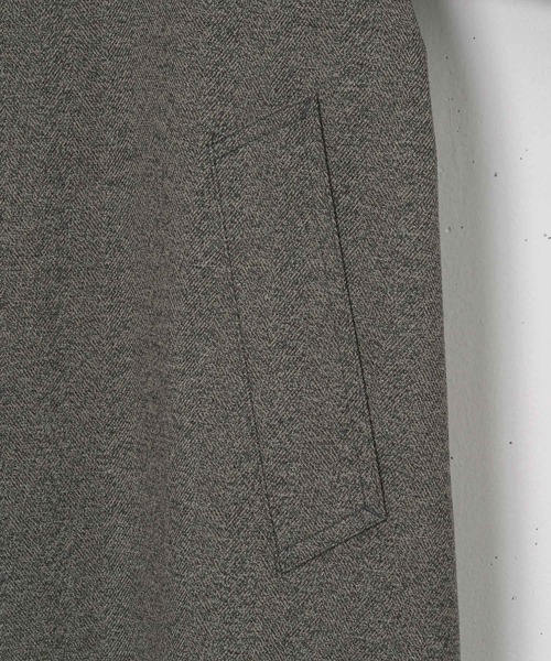 Alcindor Materials（アルシンダーマテリアルズ）の「Imitation tweed bal collar coat/イミテーションツィードバルカラーコート（ステンカラーコート・メンズ・ブラウン/グレー・MEDIUM/LARGE）」の16枚目の写真