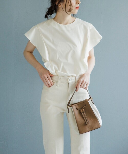 OPAQUE.CLIP(オペークドットクリップ)の「◆エルガリーコンビ巾着ミニショルダー(ショルダーバッグ・レディース・ブラック/ダークブラウン/オフホワイト・00)」の7枚目の写真