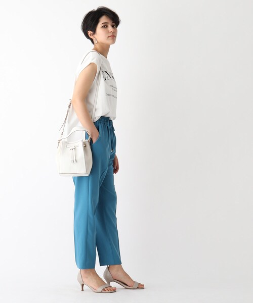 OPAQUE.CLIP(オペークドットクリップ)の「◆エルガリーコンビ巾着ミニショルダー(ショルダーバッグ・レディース・ブラック/ダークブラウン/オフホワイト・00)」の9枚目の写真