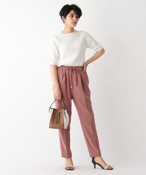 OPAQUE.CLIP(オペークドットクリップ)の「◆エルガリーコンビ巾着ミニショルダー(ショルダーバッグ・レディース・ブラック/ダークブラウン/オフホワイト・00)」の13枚目の写真