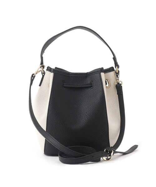 OPAQUE.CLIP(オペークドットクリップ)の「◆エルガリーコンビ巾着ミニショルダー(ショルダーバッグ・レディース・ブラック/ダークブラウン/オフホワイト・00)」の18枚目の写真