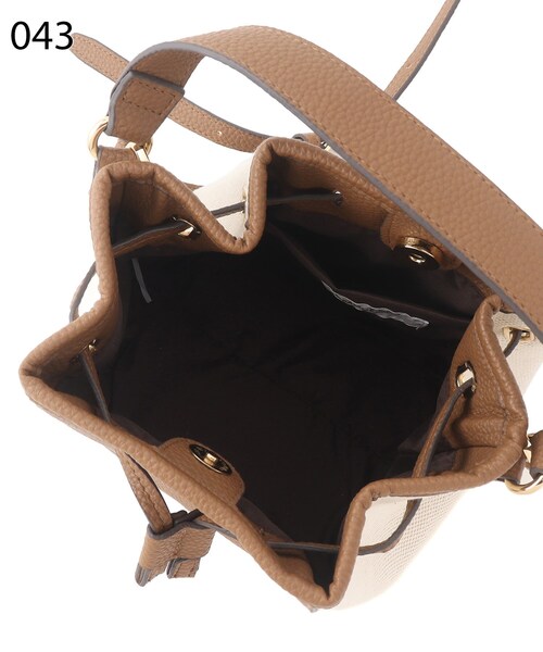 OPAQUE.CLIP(オペークドットクリップ)の「◆エルガリーコンビ巾着ミニショルダー(ショルダーバッグ・レディース・ブラック/ダークブラウン/オフホワイト・00)」の22枚目の写真