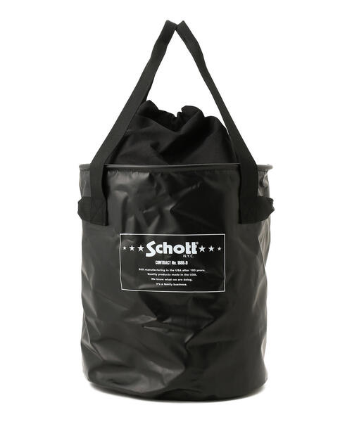 schott（ショット）の「SCH-SCHOTT LOGO TARP BAG/ショット ロゴ タープバッグ（トートバッグ・メンズ・ブラック・FREE）」の2枚目の写真