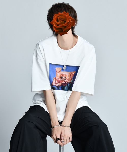 ADRER（アドラー）の「Heavy cotton flower big T-shiet/ヘビーコットンフラワーグラフィックTシャツ（Tシャツ/カットソー・メンズ・ホワイト/ブラック・SMALL/MEDIUM/LARGE/X-SMALL）」の3枚目の写真