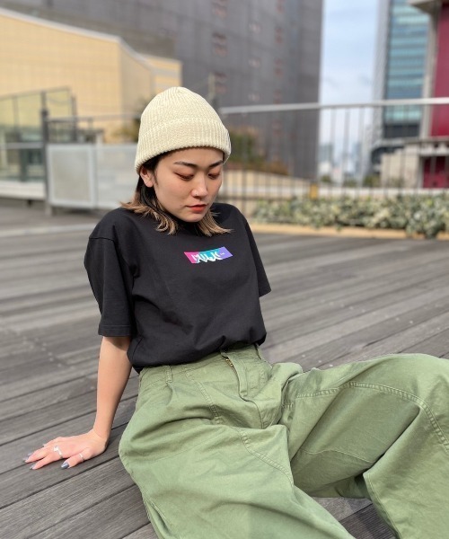 MILKFED.(ミルクフェド)の「MILKFED. × MANASTASH /ミルクフェド×マナスタッシュ MOUNTAIN COLOR LOGO T-SHIRT マウンテンカラーロゴTシャツ(Tシャツ/カットソー・レディース・ホワイト/ブラック・MEDIUM/X-LARGE/LARGE)」の18枚目の写真