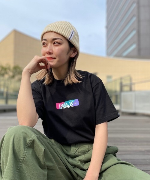 MILKFED.(ミルクフェド)の「MILKFED. × MANASTASH /ミルクフェド×マナスタッシュ MOUNTAIN COLOR LOGO T-SHIRT マウンテンカラーロゴTシャツ(Tシャツ/カットソー・レディース・ホワイト/ブラック・MEDIUM/X-LARGE/LARGE)」の20枚目の写真