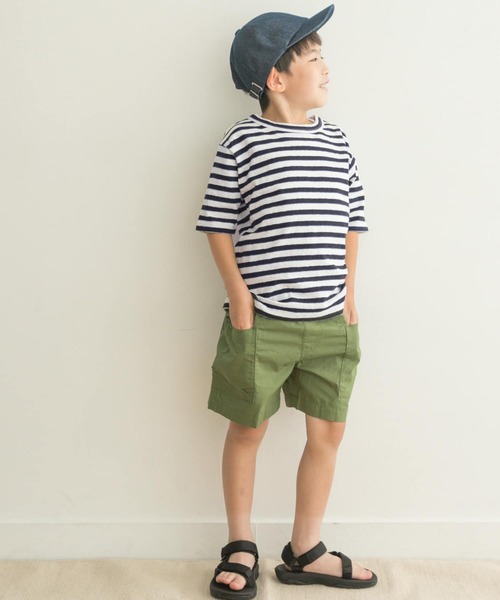 FORK&SPOON(フォークアンドスプーン)の「『親子リンク』FORK&SPOON 2toneボーダーTシャツ(KIDS)(Tシャツ/カットソー・キッズ・ブラック系その他/ブルー系その他・120/105/135)」の13枚目の写真