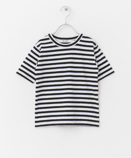 FORK&SPOON(フォークアンドスプーン)の「『親子リンク』FORK&SPOON 2toneボーダーTシャツ(KIDS)(Tシャツ/カットソー・キッズ・ブラック系その他/ブルー系その他・120/105/135)」の15枚目の写真