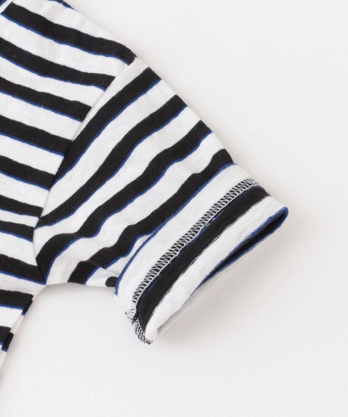 FORK&SPOON(フォークアンドスプーン)の「『親子リンク』FORK&SPOON 2toneボーダーTシャツ(KIDS)(Tシャツ/カットソー・キッズ・ブラック系その他/ブルー系その他・120/105/135)」の16枚目の写真