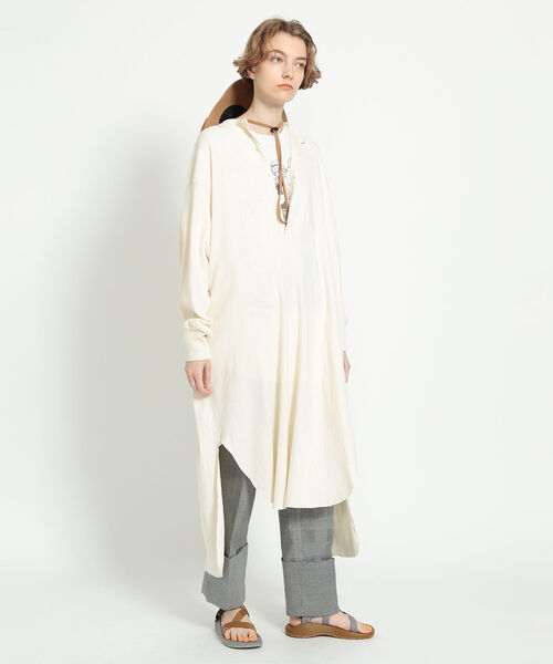 BEAMS BOY（ビームスボーイ）の「BEAMS BOY / リブ ユーロ ヴィンテージ ワンピース（ワンピース・レディース・ネイビー/ナチュラル・ONE SIZE）」の16枚目の写真