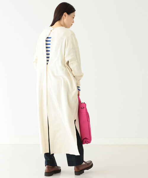 BEAMS BOY（ビームスボーイ）の「BEAMS BOY / リブ ユーロ ヴィンテージ ワンピース（ワンピース・レディース・ネイビー/ナチュラル・ONE SIZE）」の7枚目の写真