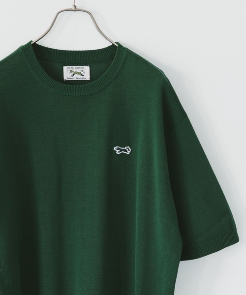 PENNEYS(ぺニーズ)の「『別注』PENNEYS×DOORS THE FOXニットTシャツ(Tシャツ/カットソー・メンズ・グリーン/ネイビー/ブラウン/パープル/グレー・LARGE/MEDIUM)」の4枚目の写真