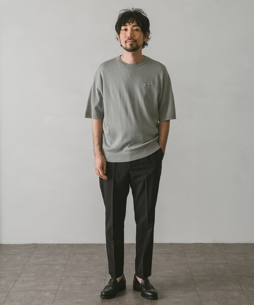 PENNEYS(ぺニーズ)の「『別注』PENNEYS×DOORS THE FOXニットTシャツ(Tシャツ/カットソー・メンズ・グリーン/ネイビー/ブラウン/パープル/グレー・LARGE/MEDIUM)」の9枚目の写真