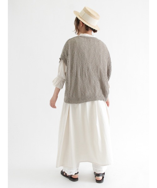 Samansa Mos2（サマンサ モスモス）の「切替レース貼りワンピース（ワンピース・レディース・ブラック/オレンジ/モカ/キナリ・ﾌﾘ-）」の11枚目の写真