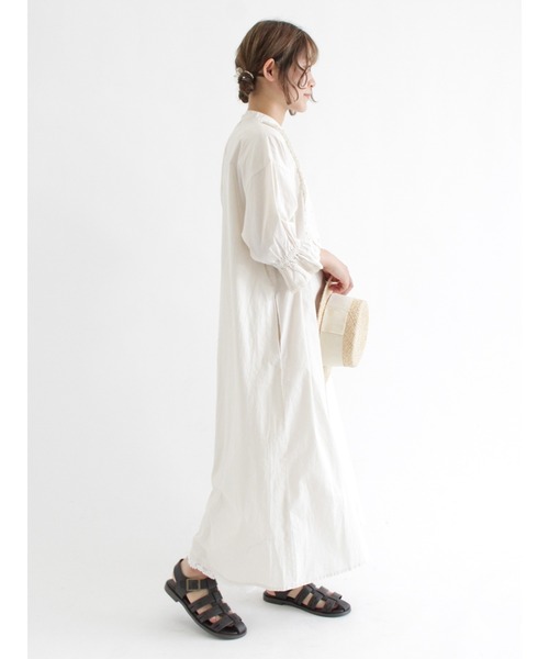 Samansa Mos2（サマンサ モスモス）の「切替レース貼りワンピース（ワンピース・レディース・ブラック/オレンジ/モカ/キナリ・ﾌﾘ-）」の13枚目の写真