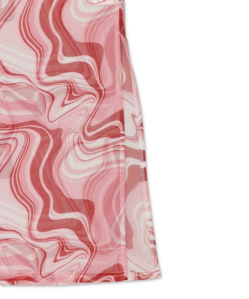 SPINNS（スピンズ）の「マーブルデザイン シアーキャミワンピース（ワンピース・レディース・ブルー/グリーン/ピンク・ONESIZE）」の14枚目の写真