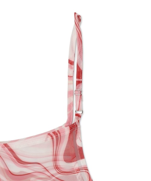 SPINNS（スピンズ）の「マーブルデザイン シアーキャミワンピース（ワンピース・レディース・ブルー/グリーン/ピンク・ONESIZE）」の16枚目の写真