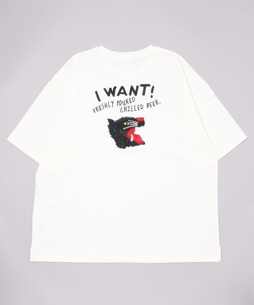 ATELANE（アテレーン）の「ATELANE/ルーズシルエット刺繍入り半袖Tシャツ（Tシャツ/カットソー・メンズ・ブルー/グリーン/ホワイト系その他/ブラック系その他/ホワイト系その他2/ブラック系その他2・MEDIUM/LARGE）」の7枚目の写真