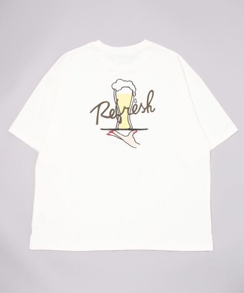 ATELANE（アテレーン）の「ATELANE/ルーズシルエット刺繍入り半袖Tシャツ（Tシャツ/カットソー・メンズ・ブルー/グリーン/ホワイト系その他/ブラック系その他/ホワイト系その他2/ブラック系その他2・MEDIUM/LARGE）」の8枚目の写真
