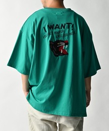 ATELANE/ルーズシルエット刺繍入り半袖Tシャツ