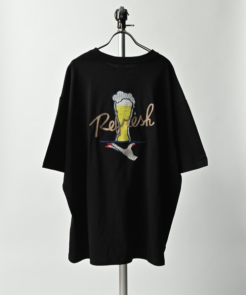 ATELANE（アテレーン）の「ATELANE/ルーズシルエット刺繍入り半袖Tシャツ（Tシャツ/カットソー・メンズ・ブルー/グリーン/ホワイト系その他/ブラック系その他/ホワイト系その他2/ブラック系その他2・MEDIUM/LARGE）」の20枚目の写真