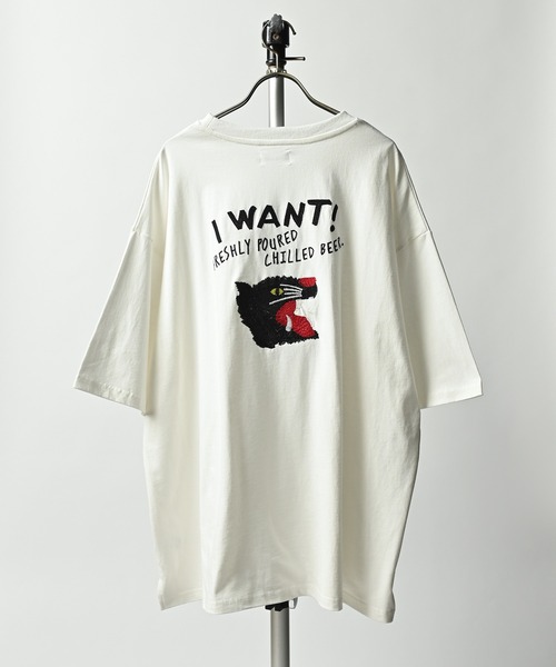 ATELANE（アテレーン）の「ATELANE/ルーズシルエット刺繍入り半袖Tシャツ（Tシャツ/カットソー・メンズ・ブルー/グリーン/ホワイト系その他/ブラック系その他/ホワイト系その他2/ブラック系その他2・MEDIUM/LARGE）」の14枚目の写真