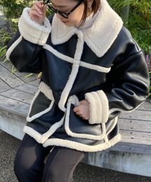 WEGO | WEGO/ボア切替ランチコート(ムートンコート)