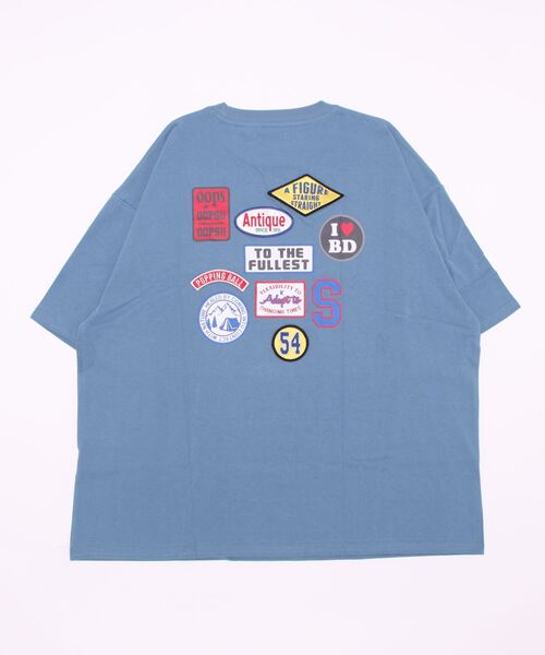 Bling Leads(ブリングリーズ)の「/Bl/ランダムワッペン半袖Tシャツ(Tシャツ/カットソー・メンズ・ホワイト/ダークグリーン/ロイヤルブルー/スミクロ/グレイッシュブルー・MEDIUM/LARGE)」の10枚目の写真