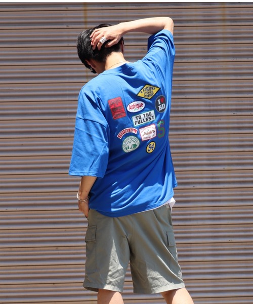 Bling Leads(ブリングリーズ)の「/Bl/ランダムワッペン半袖Tシャツ(Tシャツ/カットソー・メンズ・ホワイト/ダークグリーン/ロイヤルブルー/スミクロ/グレイッシュブルー・MEDIUM/LARGE)」の22枚目の写真