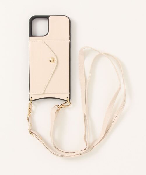 セール】ネックストラップ カードホルダー付PUレザーiPhone