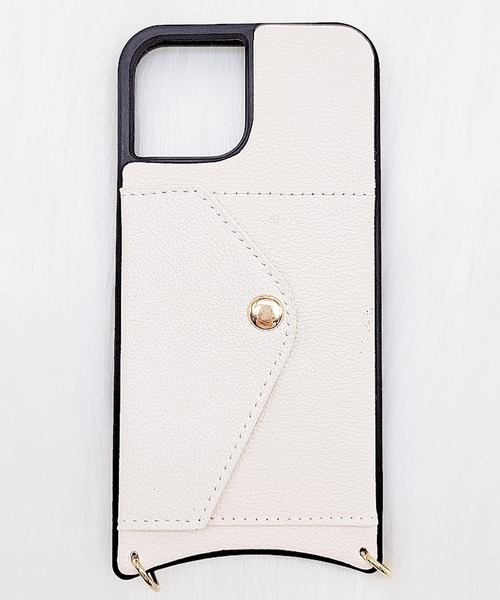 セール】ネックストラップ カードホルダー付PUレザーiPhone
