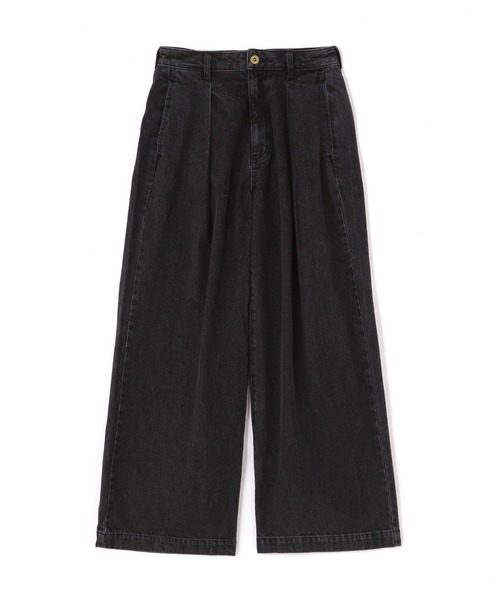 N.(N. Natural Beauty Basic)(エヌエヌナチュラルビューティーベーシック)の「【S Size Line】◆タックワイドデニムパンツ(デニムパンツ・レディース・ブラック/ワンウォッシュ・SMALL/MEDIUM)」の12枚目の写真