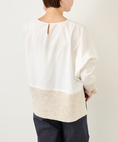 【試着のみ】ビアズリー　コンビニットブラウス　黒フリーサイズ Amazon | [BEARDSLEY] [ビアズリー] ニットコンビブラウス