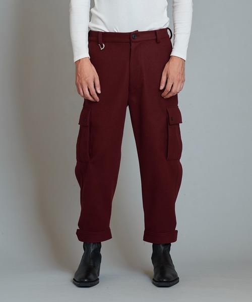 NO ID.(ノーアイディ)の「【NO ID.】Sarrouel Cargo Trousers / サルエル カーゴ トラウザーズ(スラックス・メンズ・ワイン/ブラック/ダークグレー・1/2)」の4枚目の写真