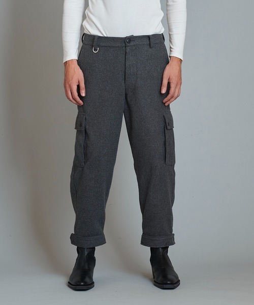 NO ID.(ノーアイディ)の「【NO ID.】Sarrouel Cargo Trousers / サルエル カーゴ トラウザーズ(スラックス・メンズ・ワイン/ブラック/ダークグレー・1/2)」の5枚目の写真